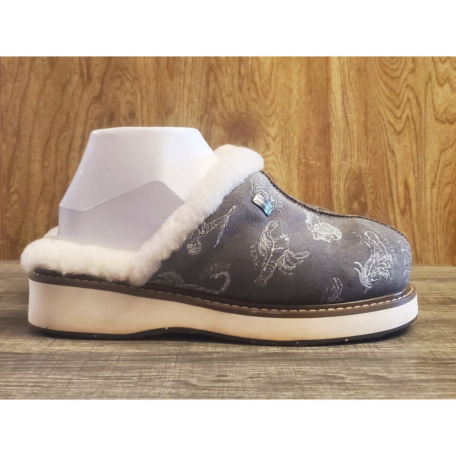 Australia Luxe Collective Sherpa Lined Clogs Women's Eu 39 Us Size 8 Zodiac Gray